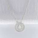 Collier homme personnalisé - Jeton en argent 925 sur chaine maille gourmette