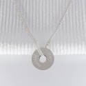Collier homme personnalisé - Jeton en argent 925 sur chaine maille gourmette