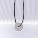Collier personnalisé homme - Jeton en argent 925 ou plaqué or sur cordon
