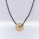 Collier personnalisé homme - Jeton en argent 925 ou plaqué or sur cordon