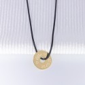 Collier personnalisé homme - Jeton en argent 925 ou plaqué or sur cordon
