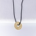 Collier personnalisé homme - Jeton en argent 925 ou plaqué or sur cordon
