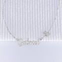 Collier prénom découpé Nounours en Argent 925