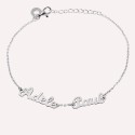 Bracelet personnalisé prénom sur chaine en argent 925 ou plaqué or