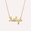 Collier prénom découpé lettre enfantine en Or 18 carat