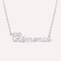 Collier prénom découpé lettre enfantine en argent 925 ou plaqué or