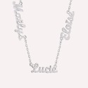 Collier prénoms découpés sur chaine en argent 925 ou plaqué or
