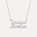Collier prénom découpé multi-prenoms en argent 925 ou plaqué or