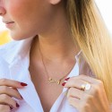 Collier prénom découpé lettre enfantine en argent 925 ou plaqué or