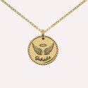 Collier personnalisé médaille ailes d'ange en argent 925 ou plaqué or