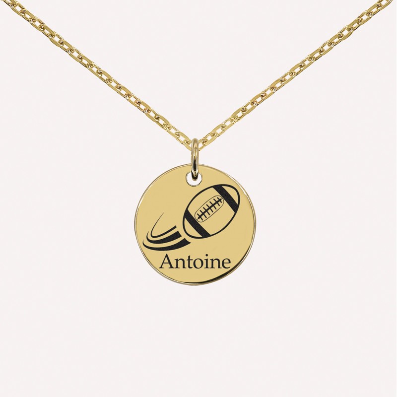 Pendentif personnalisé sport en argent 925 ou plaqué or