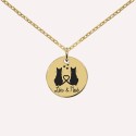 Pendentif personnalisé Mes petits chats en argent 925