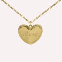Pendentif personnalisé coeur tendresse en argent 925