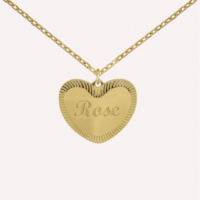 Pendentif personnalisé coeur tendresse en argent 925