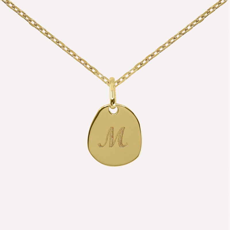 Pendentif galet à personnaliser en argent 925 ou plaqué or