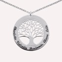 Collier arbre de vie prénom en argent 925 ou plaqué Or