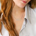 Collier prénom découpé lettre enfantine en argent 925 ou plaqué or
