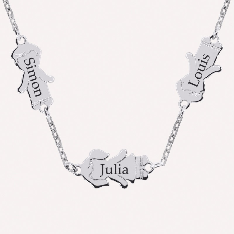 Collier gravé choupinous en argent 925 ou plaqué or