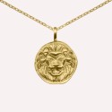 Pendentif lion en plaqué or à personnaliser