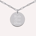 Collier personnalisé maillons d'amour en argent 925
