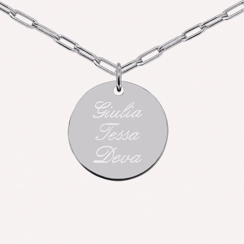 Collier personnalisé maillons d'amour en argent 925