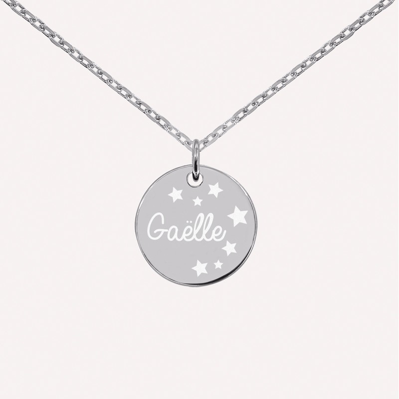 Collier personnalisé céleste pour enfant en argent 925 ou plaqué or