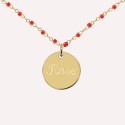 Collier Summer rond en Plaqué Or à personnaliser