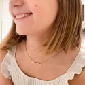 Collier prénom découpé lettre enfantine en argent 925 ou plaqué or