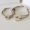Duo de jetons gravés pour maman et enfant en Argent 925 ou Plaqué Or