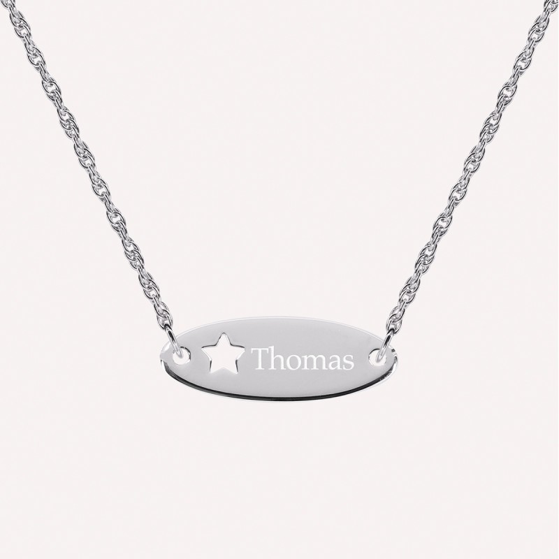 Collier personnalisé étoile en argent 925 ou plaqué or