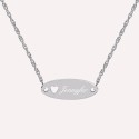 Collier personnalisé identité coeur argent ou plaqué or
