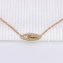 Collier personnalisé identité coeur argent ou plaqué or