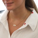 Collier personnalisé identité coeur argent ou plaqué or