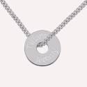 Collier homme personnalisé - Jeton en argent 925 sur chaine maille gourmette